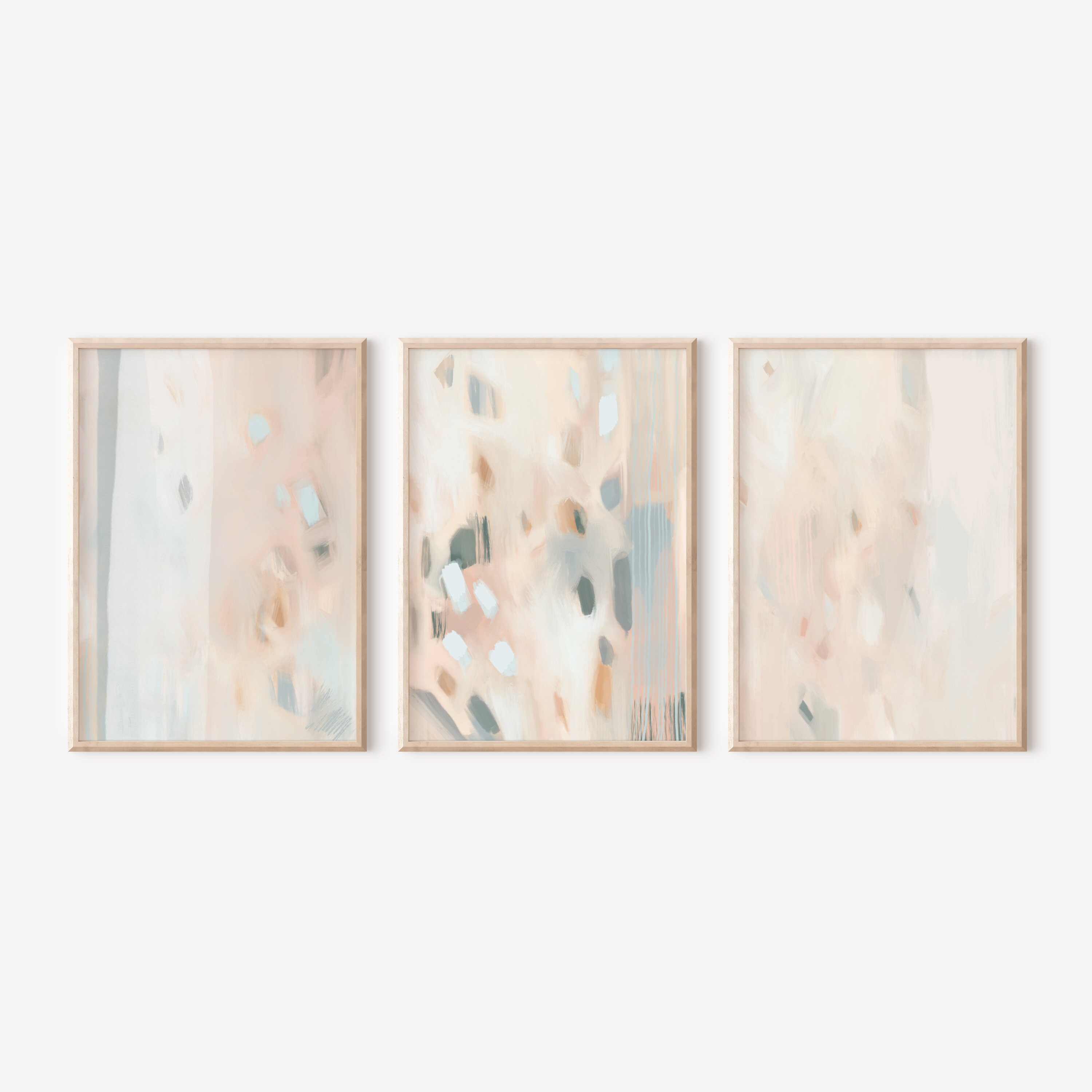 Muted Abstract Muted Abstract Contemporary Art Prints, Set of 3 Bundle, Luxury ...