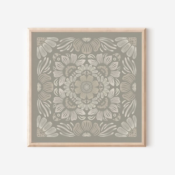Grey Beige Wall Art Etsy