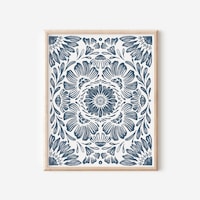 Coloring Page Floral Mandala Flower Geometric Repeating Pattern 3273 ...