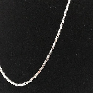 Vintage Milor 950 Fancy Elongated Box Nugget Chain Necklace / Fine Italian Jewelry 24" Long 10 Grams