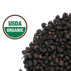 Organic ELDERBERRIES |Whole Dried Berries | Sambucus Nigra