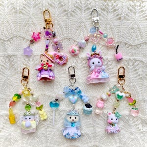 calico critter royal princess keychain | sylvanian babies | kawaii cute animals | key ring | phone charm | plush bag charm | fairy costume
