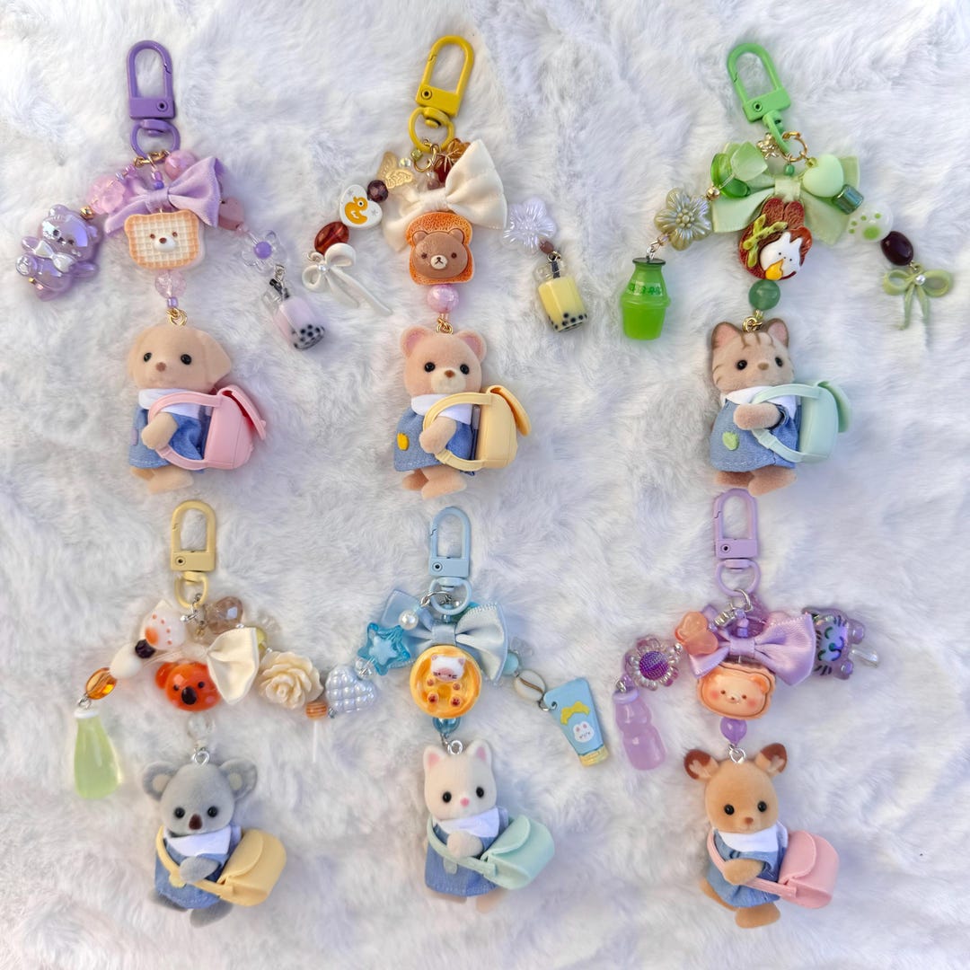 Calico Critter Nursery Friends Keychain | Sylvanian Babies | Kawaii ...