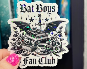 Bat Boys Fan Club Rhysand Azirel Cassian Holographic Sticker Sparkly Sticker ACOTAR Decal Kindle Sticker Spicybook Sticker SJM Stickers