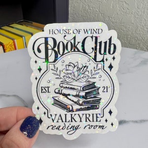 House of Wind Book Club Valkyrie Reading Room Holographic Sticker Sparkly Sticker ACOTAR Decal Kindle Sticker Spicybook Sticker