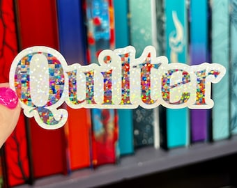 Quilter Sewing Sparkly Holographic Quilting Sticker sewing Waterbottle sticker Craft Sticker Fabric Decal Cross Stitch Sticker
