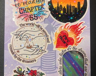 SJM Universe Holographic Stickers, Booktok stickers, kindle stickers, acotar, throne of glass, crescent city stickers tog decals kindle