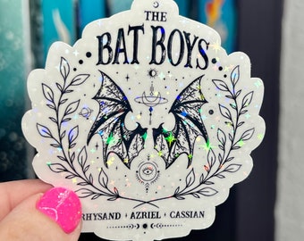 The Bat Boys Rhysand Azirel Cassian Holographic Sticker Sparkly Sticker ACOTAR Decal Kindle Sticker Spicybook Sticker SJM Stickers