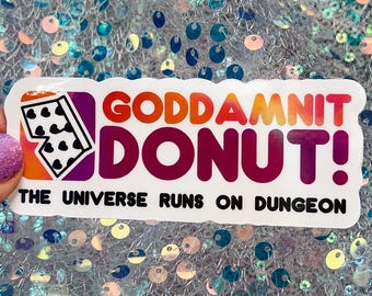 Dungeon Crawler Carl GD Donut Sticker, Princess Donut DCC Bookish Sticker, LitRPG Reader Gift, Rainbow Decal