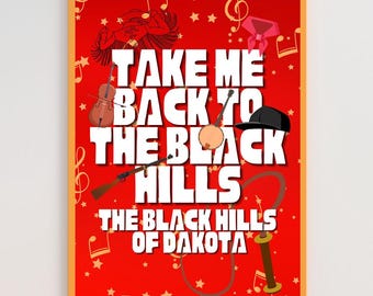 Calamity Jane The Musical Song Lyric Quote Wall Art Print | The Black Hills Of Dakota, Carrie Hope Fletcher, Doris Day, Musical Theatre Gift