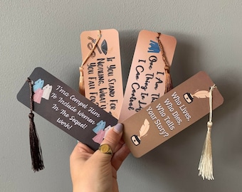 Set Of 4 Hamilton Musical Quote Song Lyric Bookmarks | The Schuyler Sister, Aaron Burr, Wait For It, Who Lives Who Dies Who Tells Your Story