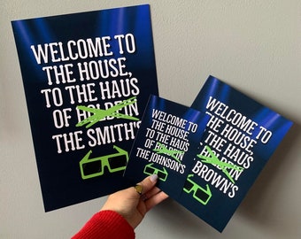 Custom Personalised Surname Haus Of Holbein Six The Musical Quote Song Lyrics Wall Print | Musical Theatre Gifts, Musical Theatre Prints
