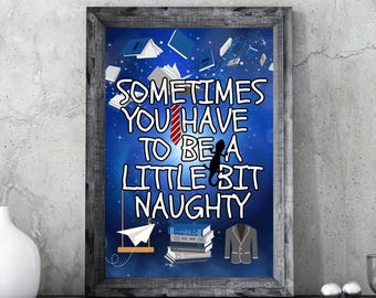 Matilda The Musical Song Lyric Quote Wall Art Print | Naughty Song, Matilda Wormwood, Matilda Gift, Musical Keepsakes, Musical Theatre Gift