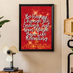 Two Strangers (Carry A Cake Across New York) Musical Be Happy Song Lyrics Quote Wall Art Print | Stagey Gift, Musical Theatre Gift, Dougal