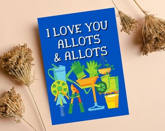 Funny Gardening Pun Card | Card For Keen Gardeners, Gardening Card, Gardener Father's Day Card, Gardeners Birthday Card, Love You Lots Card