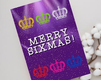 Six The Musical Weihnachtskarte | Musiktheater-Weihnachtskarte, Musikalisches Weihnachtsgeschenk, Sechs Musikalische Karte, Sechs Geschenk, Musiktheater-Karte