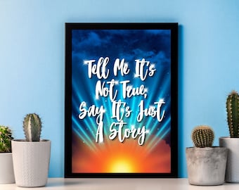 Blood Brothers Musical Tell Me It's Not True Song Lyrics Quote Wall Art Print | Musical Theatre Gift, Musical Theatre Art, Musicals Merch