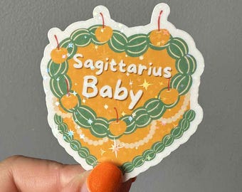 Sagittarius Baby Star Sign Zodiac Astrology Vinyl Waterproof Holographic Glitter Sticker | Sagittarius Sticker, Zodiac Stickers, Zodiac Art