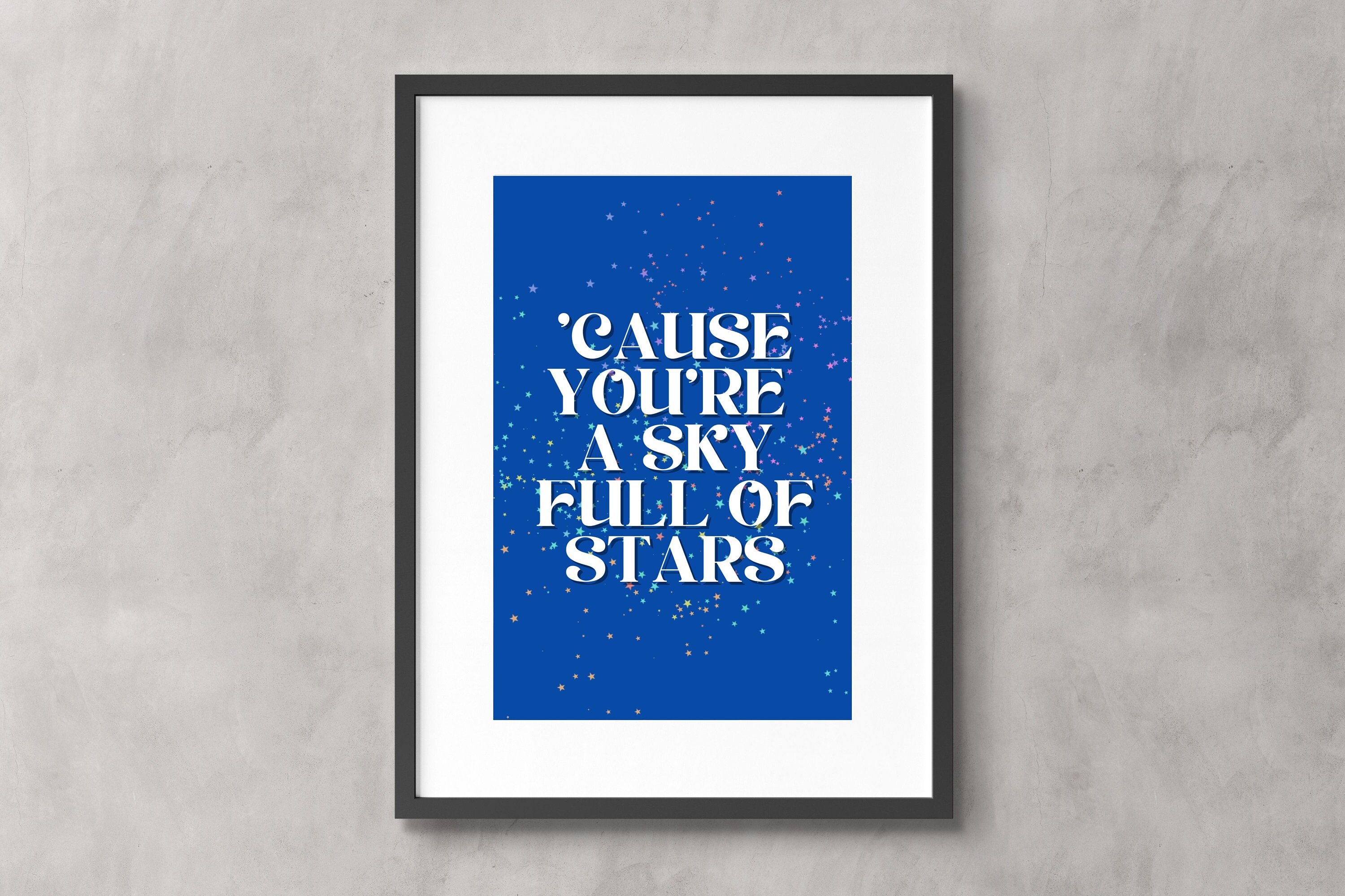 Coldplay A Sky Full Of Stars Song Lyrics Poster