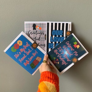 Lot de 4 Heathers The Musical Quote Cards | Veronica Sawyer, JD Jason Dean, Salutations et salutations, Notre amour est Dieu, Color Me Stoked