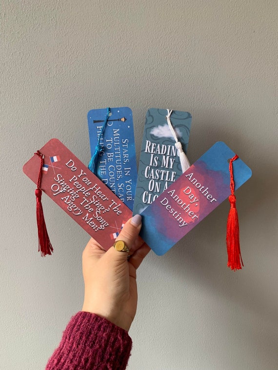 【年中無休】 of Set 4 Bookmarks Lyrics Song Quote Musical Misérables Les コレクション