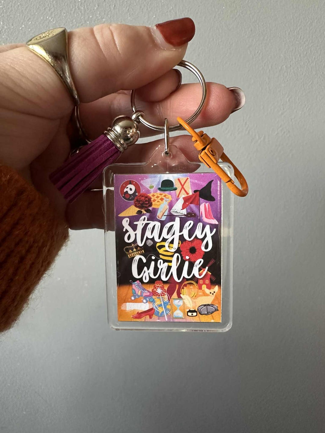 Musicals Key Chain Stagey Girlie Keyring Keychain Bag Charm Accessory | Stagey Gift ...