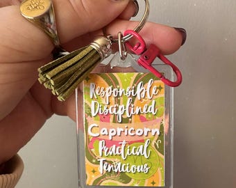 Llavero De Aleación Chapado En Oro Con Diseño De Constelación Del Zodiaco Para Mujer - Accesorio Personalizable Para Capricornio, Regalo Ideal