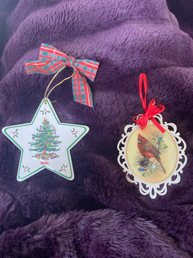 Vintage Porcelain Ornaments Spode Christmas Tree, Lenox Cardinal Etsy