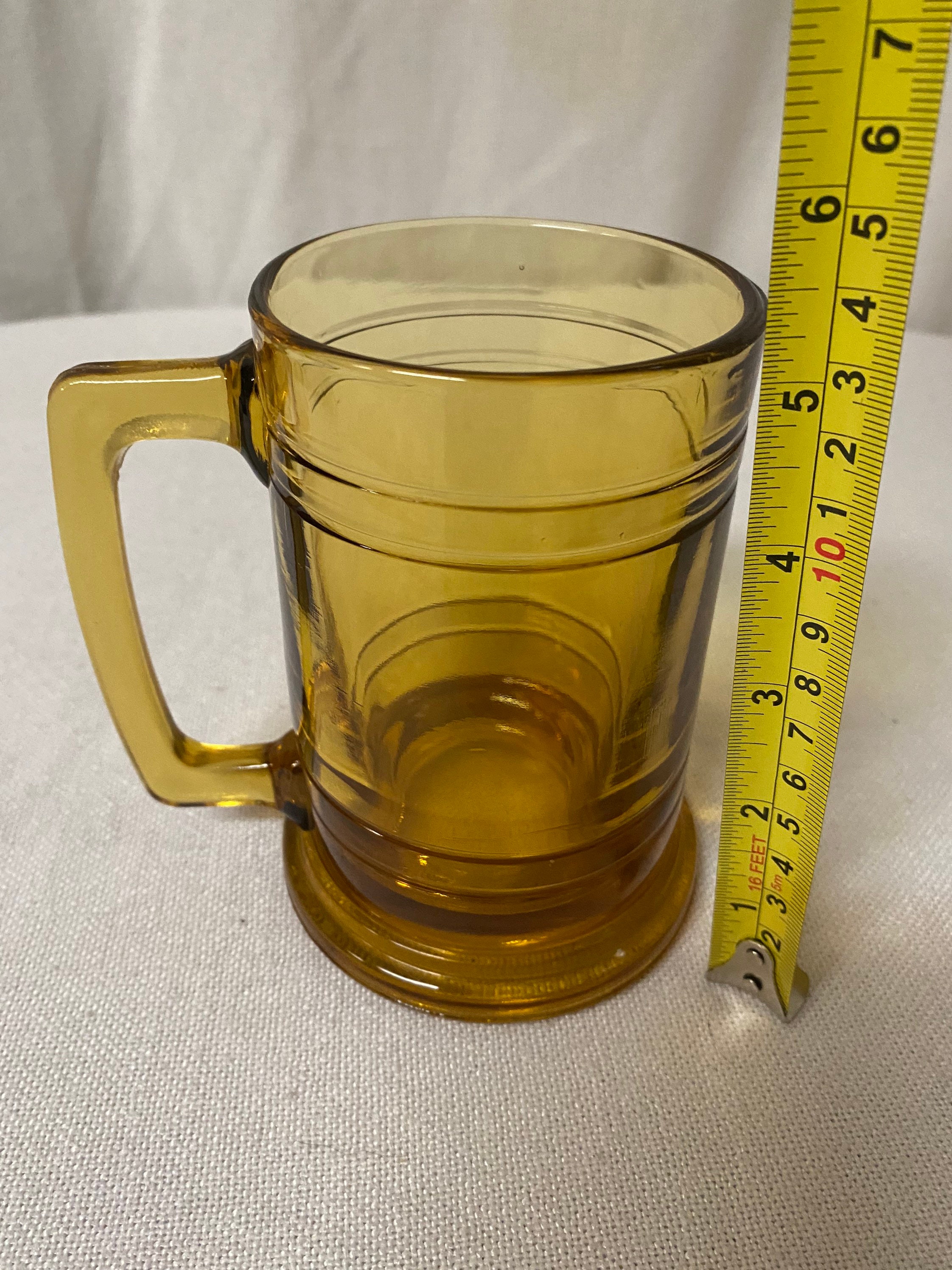 Vintage Amber Beer Mug/stein Heavy Amber Beer Mug D Handle Etsy