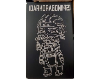 ¡Cáustica Apex Legends Predator Invitation Tarjeta de aluminio!