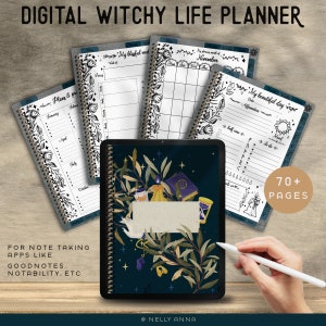 Witchy Self Care Digital Life Planner | Undated Hyperlinked | iPad ...