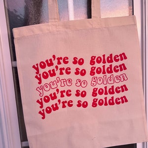 Tote bag aesthetic golden trendy affirmations image 4