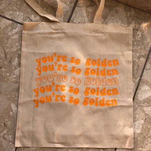 Tote bag aesthetic golden trendy affirmations image 7