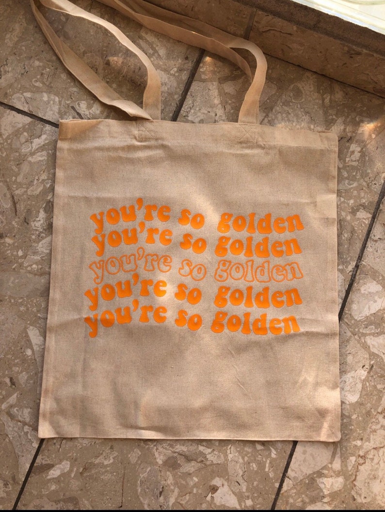 Tote bag aesthetic golden trendy affirmations image 7