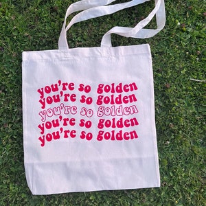 Tote bag aesthetic golden trendy affirmations Rot