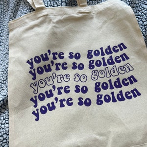 Tote bag aesthetic golden trendy affirmations image 8