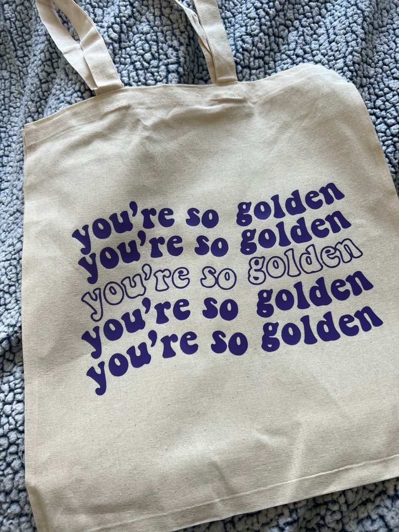 Tote bag aesthetic golden trendy affirmations image 8
