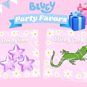 Bluey Inspired Birthday Party Favors Sleepytime Sticky Gecko