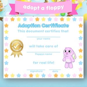 Juego de fiesta de cumpleaños inspirado en Bluey: Adopción de disquetes, descarga digital
