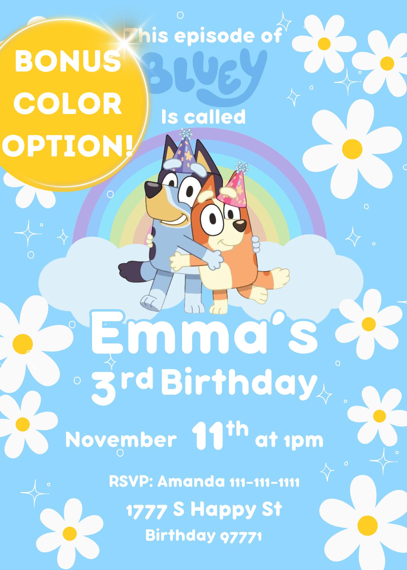 2 Color Theme Birthday Invite