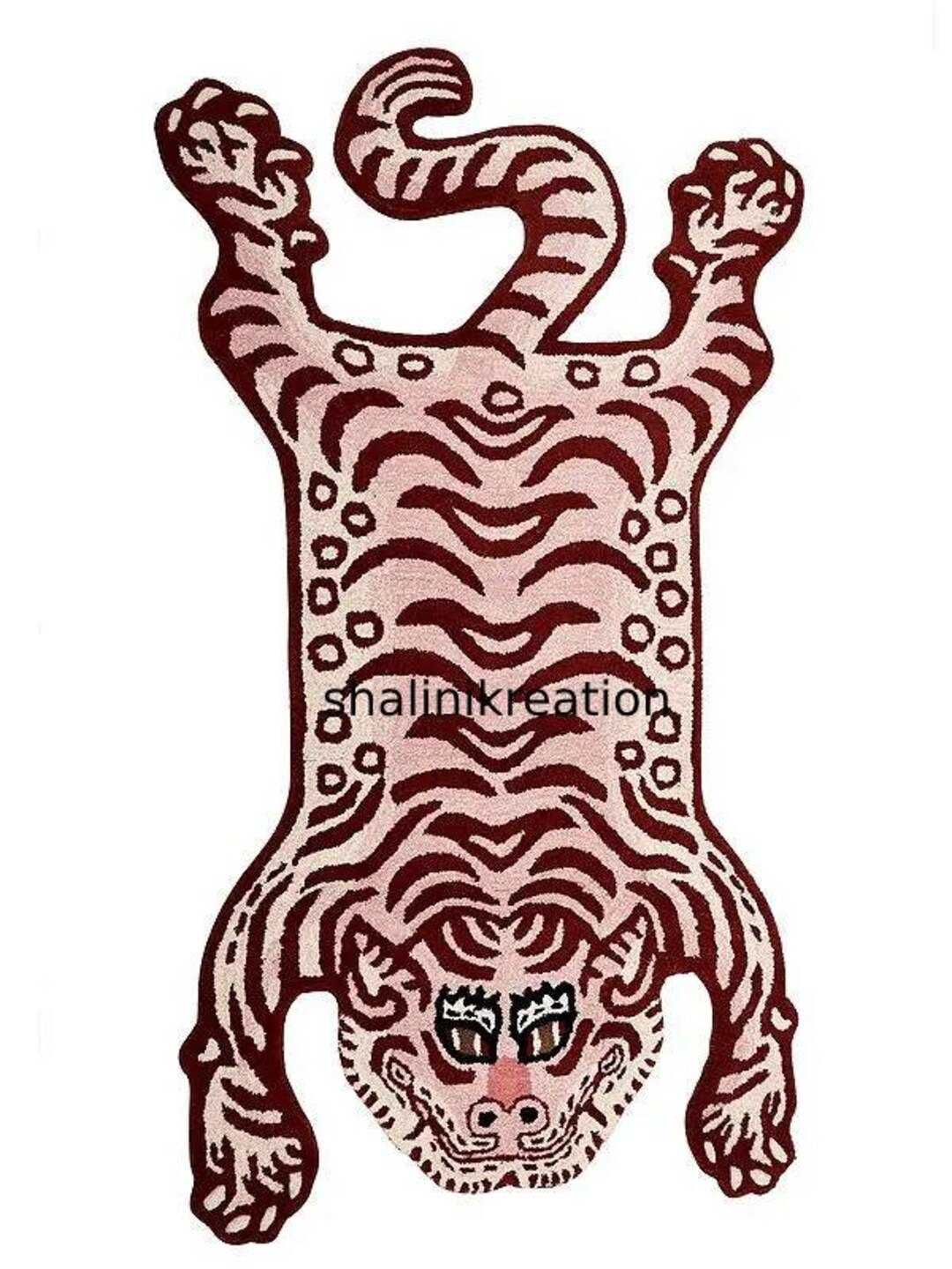 Hand Tufted Tibetan Tiger Rug Animal Skin Wall Hanging for Etsy