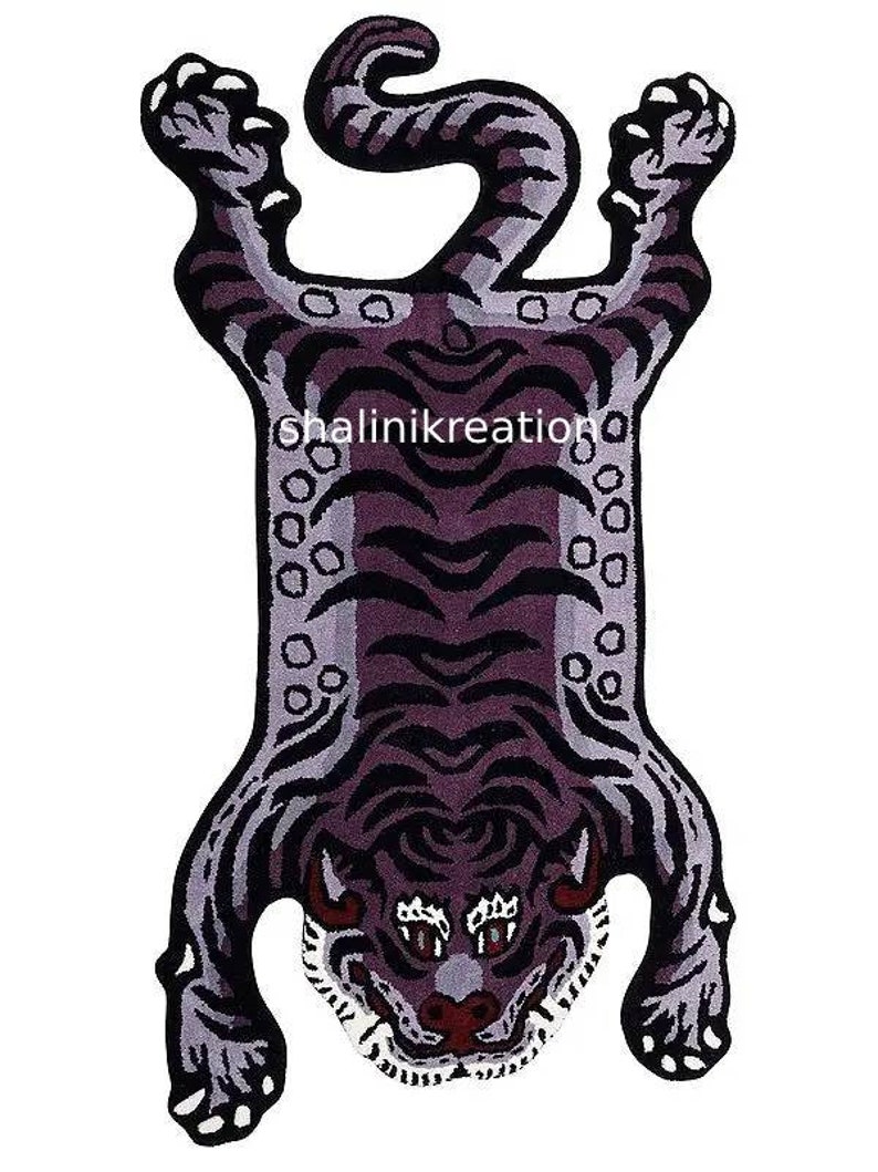 Hand Tufted Tibetan Tiger Rug Animal Skin Wall Hanging for Etsy