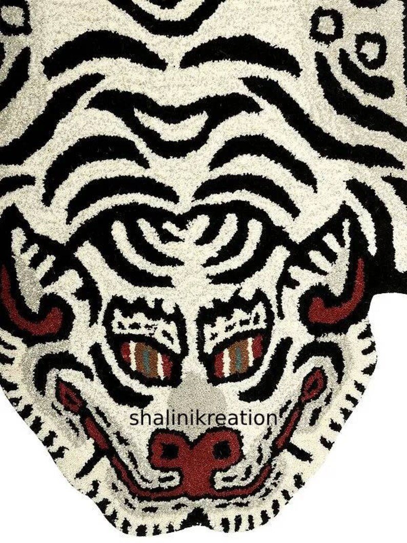 Hand Tufted Tibetan Tiger Rug Animal Skin Wall Hanging for Etsy