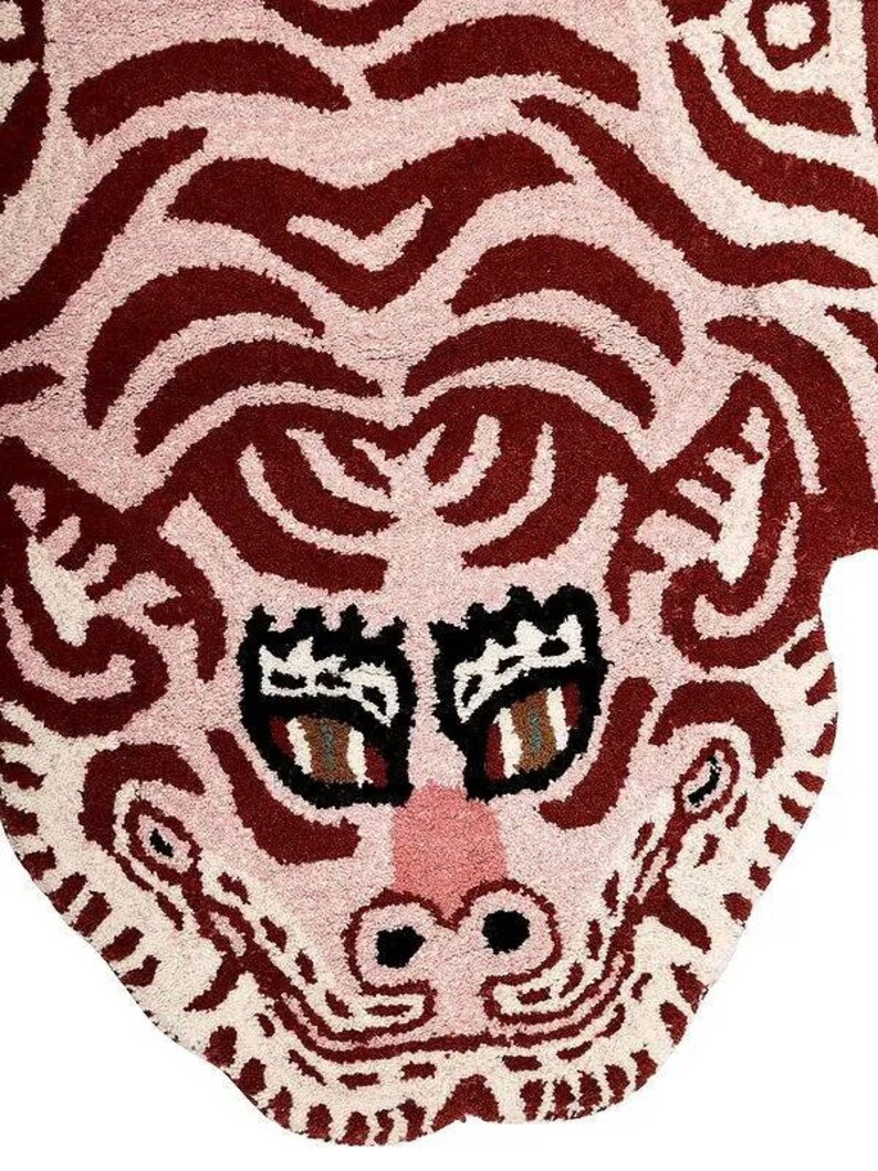 Hand Tufted Tibetan Tiger Rug Animal Skin Wall Hanging for Etsy