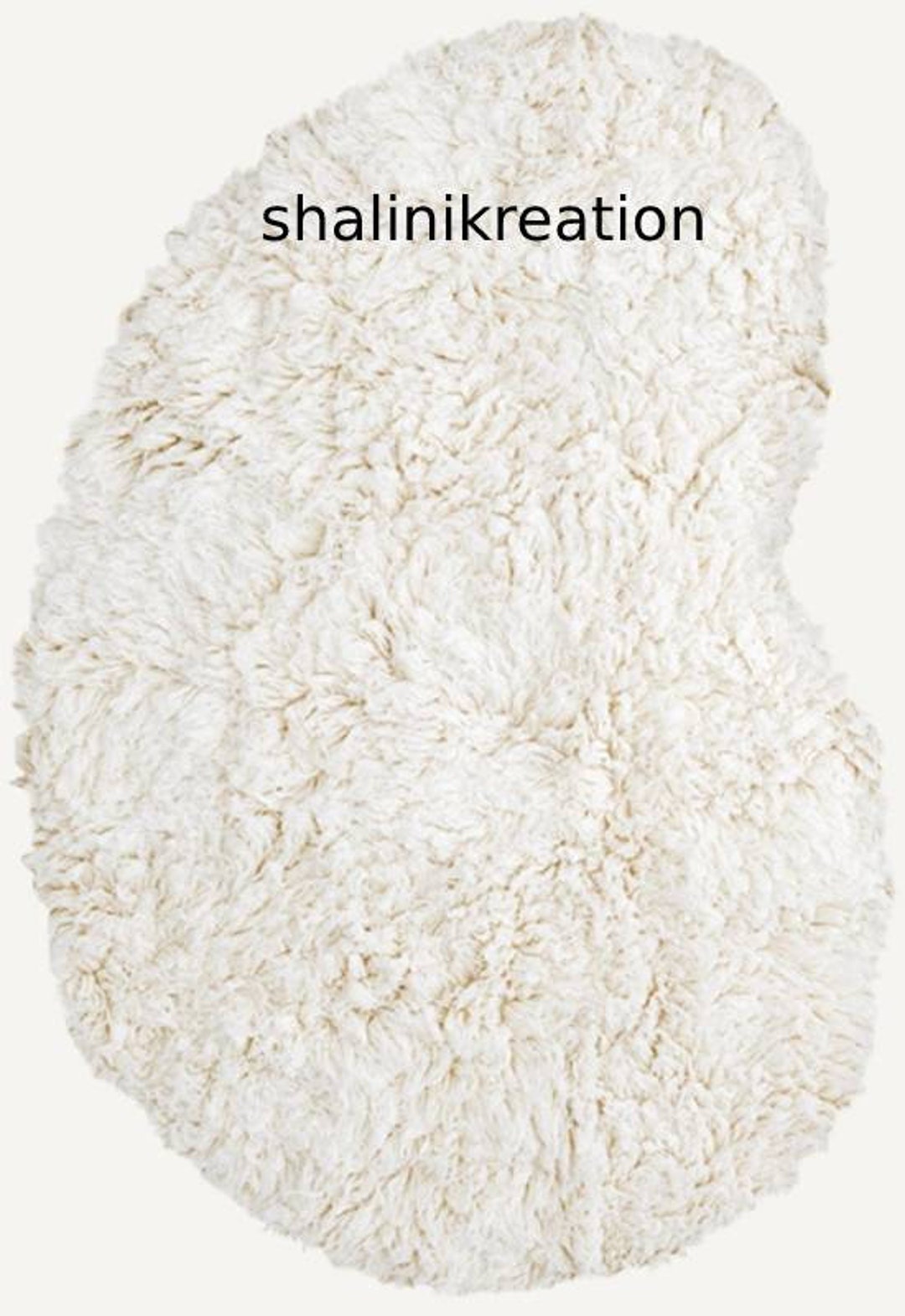 Kidney Shaped Shaggy Handmade Rugs Designer Rug.. Etsy