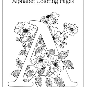 Livre de coloriage Alphabet floral