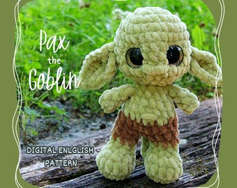 CROCHET PATTERN - Pax the Goblin Fantasy Plushie