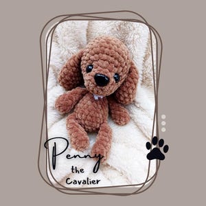 Ruby Cavalier King Charles Spaniel - ENGLISH CROCHET PATTERN