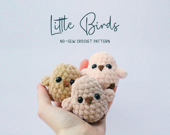 Patron au crochet SANS COUTURE - Peluches d'automne petits oiseaux