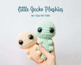 NO-SEW Crochet Pattern - Little Gecko Lizard Plushie